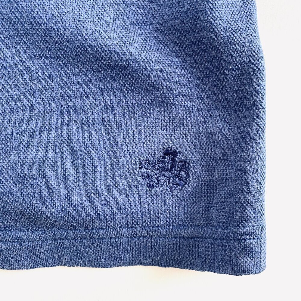 Nat Nast Luxury blue silk & cotton knit polo shirt Mens Large short sleeve - Picture 4 of 9